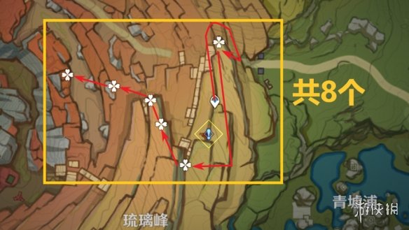 原神清心分布图 3.5清心收集路线