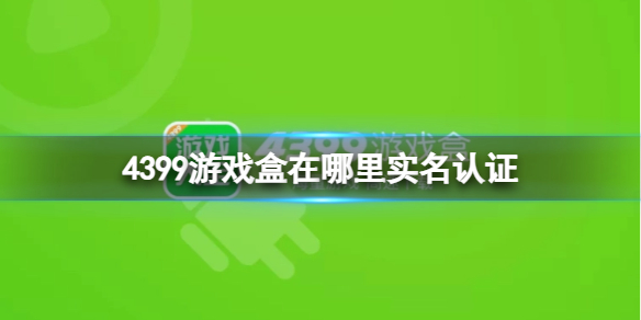 4399游戏盒在哪里实名认证 4399游戏盒实名认证位置介绍