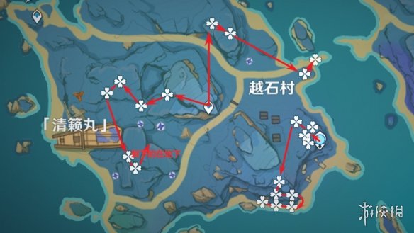 原神鸣草分布图 3.6鸣草收集路线