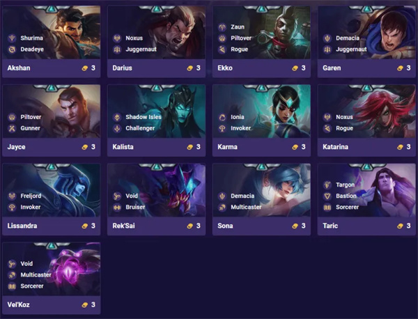 云顶之弈s9英雄图鉴大全 云顶之弈s9英雄一览表[多图]