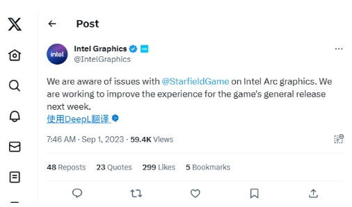 英特尔Arc显卡问题引发关注，承诺修复将在游戏正式发布前完成