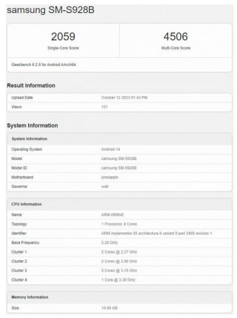 三星Galaxy S24 Ultra：双处理器版本曝光 性能再度飙升