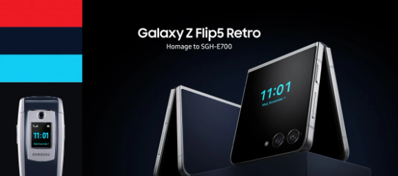 三星新发布Galaxy Z Flip 5 Retro手机，致敬经典SGH-E700