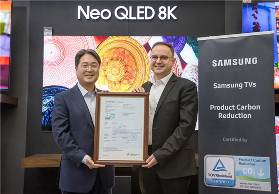 三星2024 Neo QLED、OLED和Lifestyle电视荣获 “产品碳减排”认证